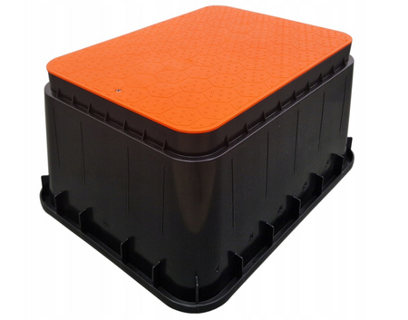 SKRZYNKA STUDZIENKA ZAWOROWA JUMBO 14" 6 elektrozaworów AQUABIN Duża Pomara