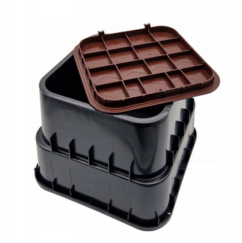 Studzienka Zaworowa Large Brązowa Na max 2 Elektrozawory (WOOD) Mocna AQ