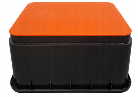 SKRZYNKA STUDZIENKA ZAWOROWA JUMBO 14" 6 elektrozaworów AQUABIN Duża Pomara