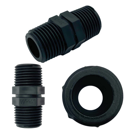 Nypel PP 1/2" - 1/2" M-M (GZ-GZ)