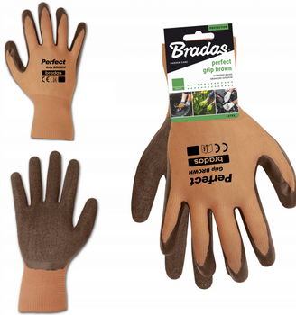1 PARA Rękawcie ochronne PERFECT GRIP BROWN  roz. 10 XL RWPGBR10