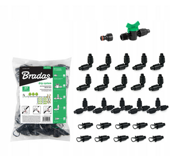 Zestaw Akcesoriów Skręcanych 16mm QJ do Linia Kroplująca Rura 16mm 27 sztuk