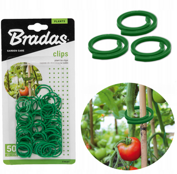 50x Okrągłe Zapinki do mocowania Roślin pomidorów Na Tyczki 50 sztuk