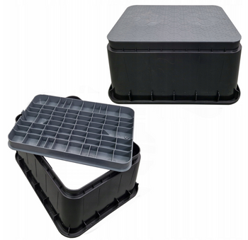 SKRZYNKA STUDZIENKA ZAWOROWA JUMBO 14" 6 elektrozaworów AQUABIN Duża Szara