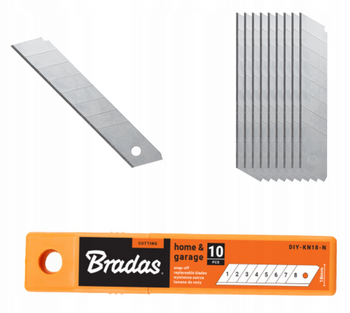 Zestaw 10 Sztuk Ostrza Wymienne do Noży 18mm NEUTRAL Łamane Mocne Ostre