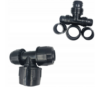 Trójnik QJ 25-32-25 Szybkozłączny Skręcany do Rur Linii Redukcyjny Mocny