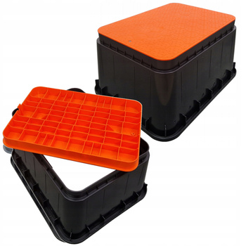 SKRZYNKA STUDZIENKA ZAWOROWA JUMBO 14" 6 elektrozaworów AQUABIN Duża Pomara