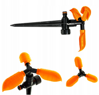 Zraszacz obrotowy Listek x 3 Wbijany 3-ramienny Ogrodowy Nawadnianie